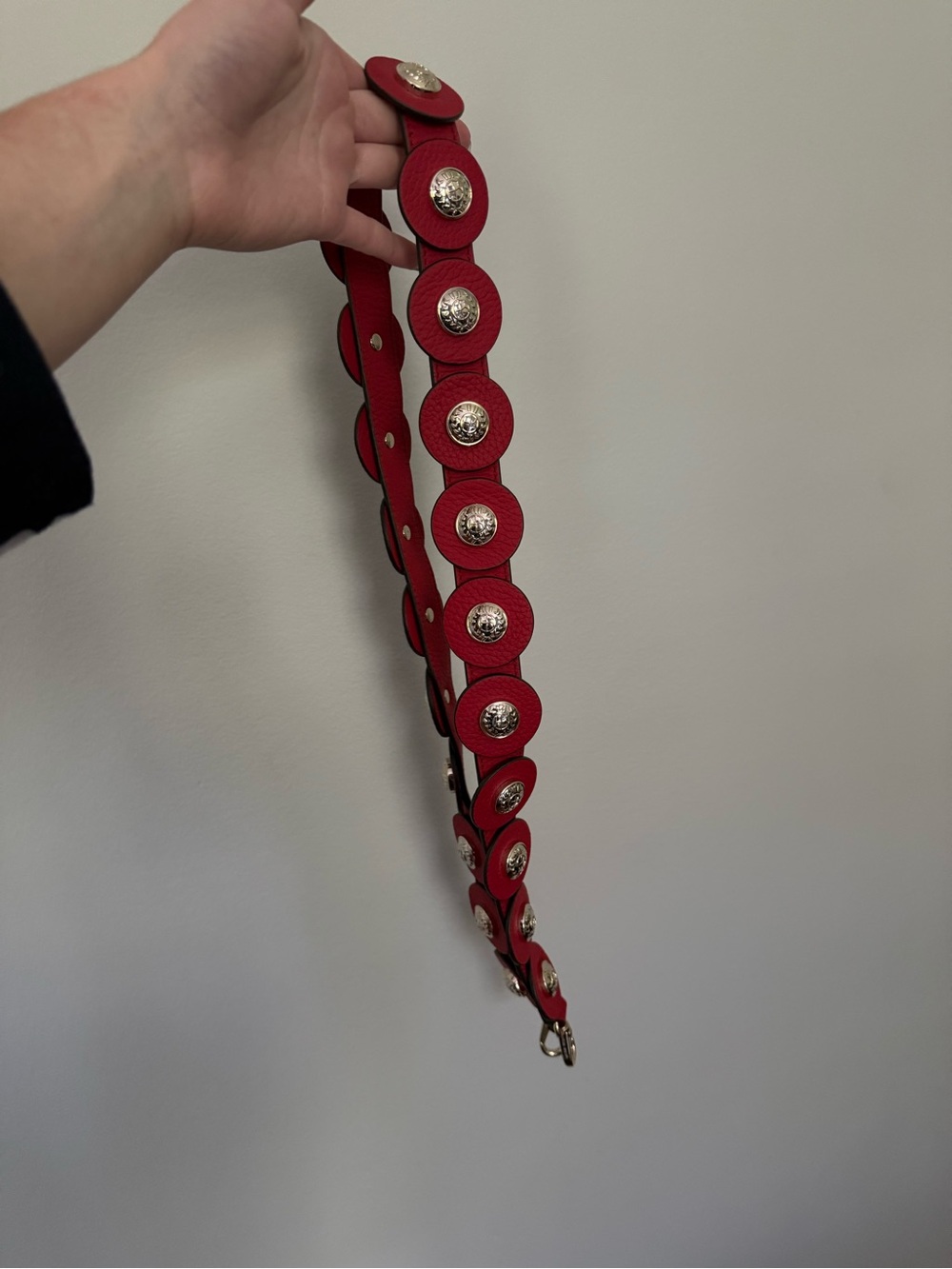 henri bendel Red Decorative Disc Crossbody Strap